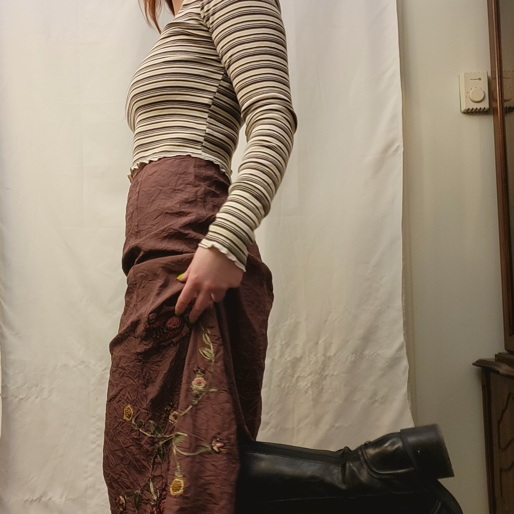 J. Jill Rich Brown Skirt